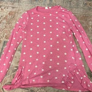 pink long sleeve shirt